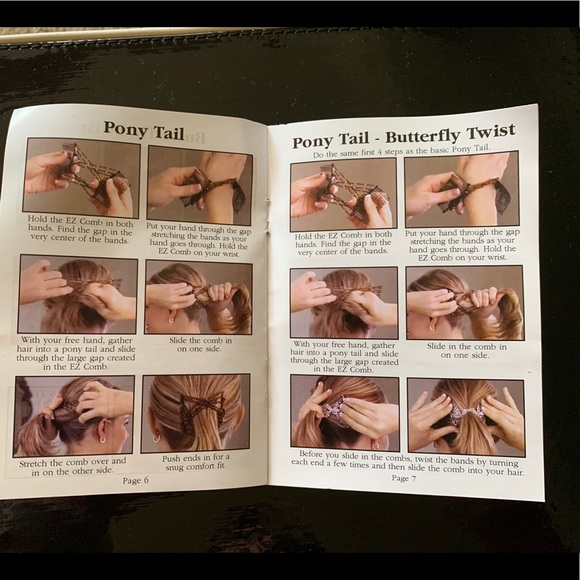 EZ Combs Beaded Stretchable Hair Clips Set of two - Picture 11 of 14